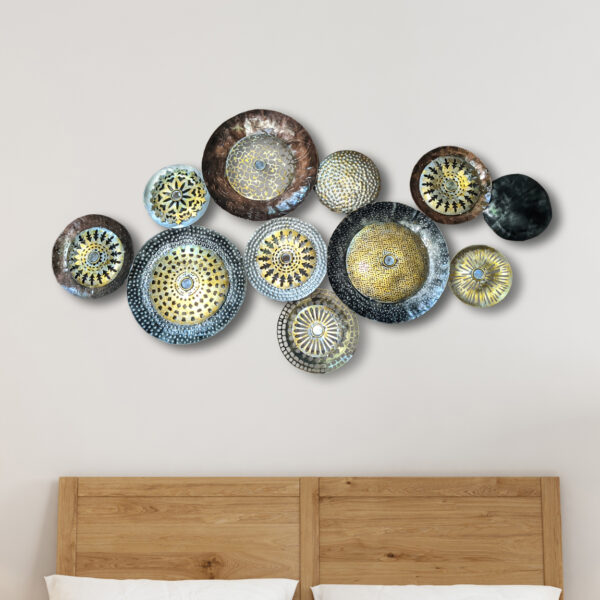 Round Circle 3D Metal wall art Panel