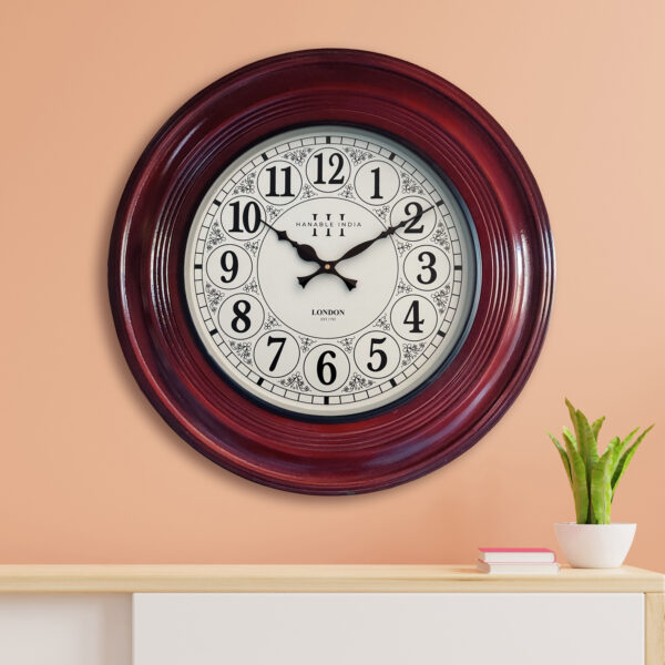 Polish Round Antique Wall Clock for Home and Living Room