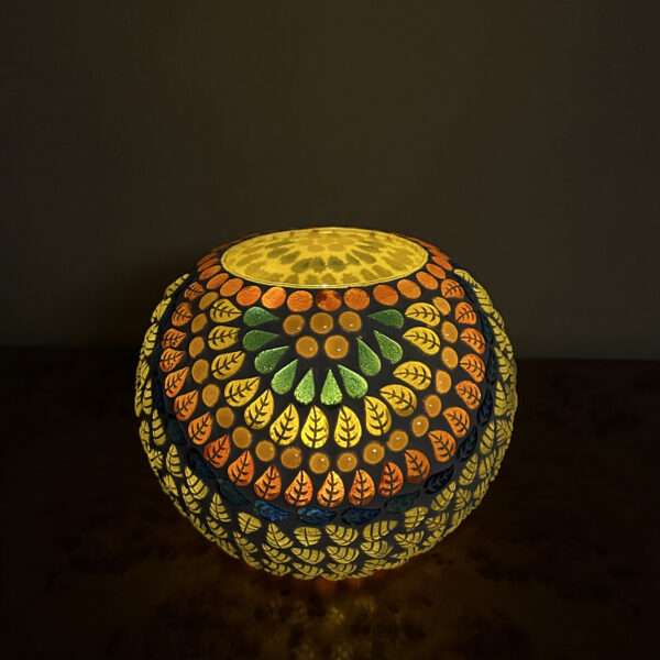 Glass Mosaic 5 inch Tealight Candle Holder for Diwali Decor, Christmas Decor, New Year Decor